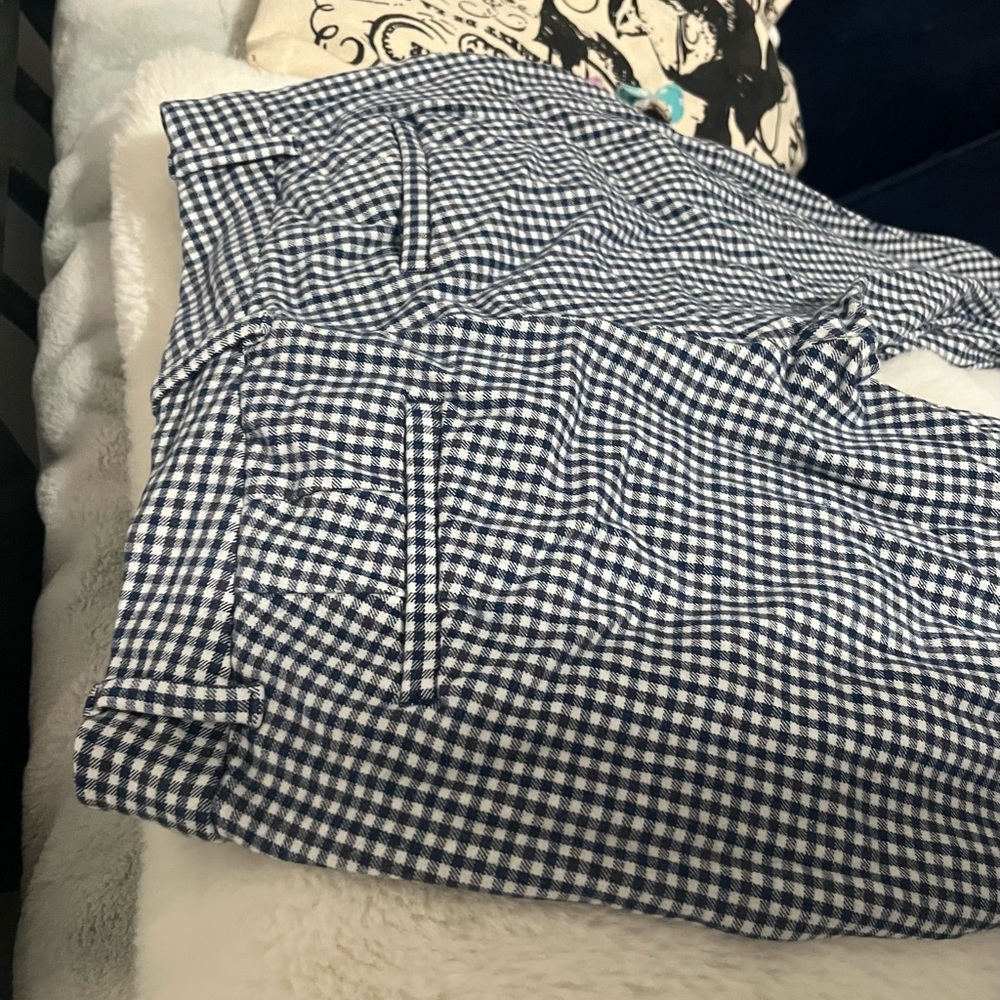Gap navy gingham trousers